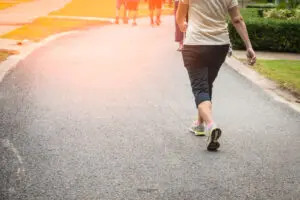 woman legs walking to lose weight