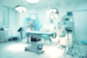 Blurred background of modern operating room at hospital