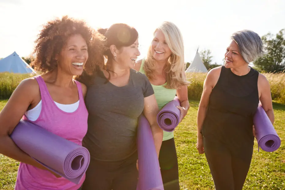 happy group of women.